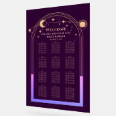 Mystical Rainbow Plum Sun Moon Stars Wedding Acrylschild (Winkel)