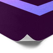 Mystical Rainbow Plum Sun Moon Stars Wedding Poster (Ecke)