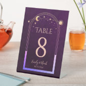 Mystical Rainbow Plum Sun Moon Stars Wedding Sockelschild (In Situ)