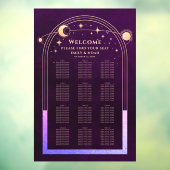 Mystical Rainbow Plum Wedding Chart Fensteraufkleber (Blatt 3)