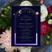 Mystical Rainbow Sun Star Moon Astronomie Space Einladung