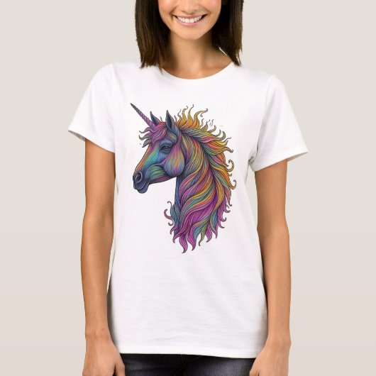 Mystical Rainbow Unicorn T-Shirt (Vorderseite)