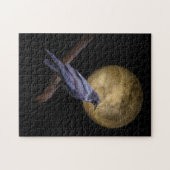 Mystical Raven and Moon at Night Challenging Puzzle (Horizontal)
