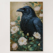 Mystical Raven & Bloom - verzauberte Gotik Puzzle (Vertikal)