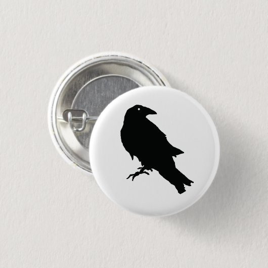 Mystical Raven Button Button: Elegant und En einbi (Vorne & Hinten)