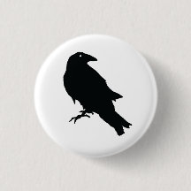 Mystical Raven Button Button: Elegant und En einbi