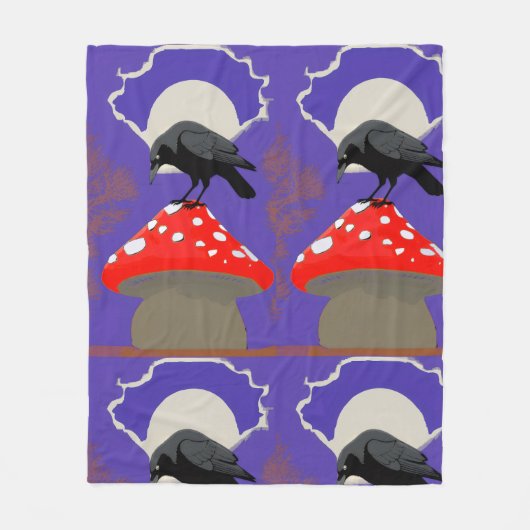 ❄️ Mystical Raven Fleece Blanket (Vorderseite)