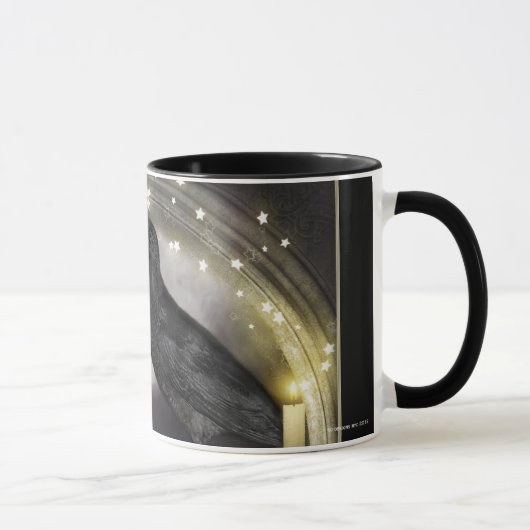 Mystical Raven Gothic Digital Art Tasse (Rechts)