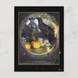 Mystical Raven Mystical Digital Art Postcard Postkarte