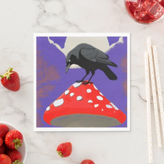 🍽️ Mystical Raven Paper Napkin Serviette (Beispiel)