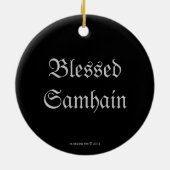 Mystical Raven Samhain Doppelseitiges Ornament (Hinten)