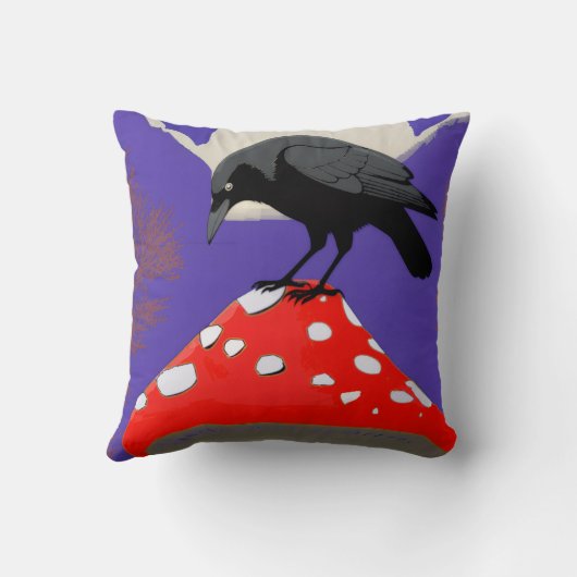 ◼️ Mystical Raven Square Cushion (16x16 in) Kissen (Rückseite)