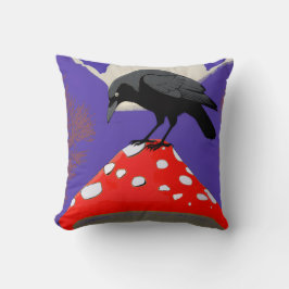 ◼️ Mystical Raven Square Cushion (16x16 in) Kissen