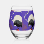 🥂 Mystical Raven Stemless Wine Glass Weinglas Ohne Stiel (Links)