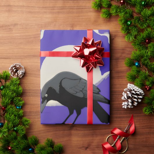 🎁 Mystical Raven Wrapping Paper Geschenkpapier (Feiertagsgeschenk)