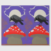 🎁 Mystical Raven Wrapping Paper Geschenkpapier (Flach)