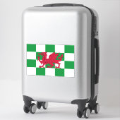 Mystical Red Celtic Dragon Flag Wales Aufkleber (Koffer)
