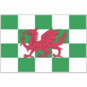 Mystical Red Celtic Dragon Flag Wales Aufkleber (Vorderseite)