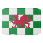 Mystical Red Celtic Dragon Flag Wales Badematte (Vorderseite)