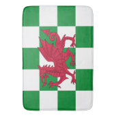 Mystical Red Celtic Dragon Flag Wales Badematte (Vorderseite Vertikal)