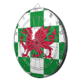 Mystical Red Celtic Dragon Flag Wales Dartscheibe (Vorderseite rechts)