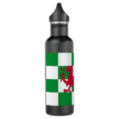 Mystical Red Celtic Dragon Flag Wales Edelstahlflasche (Links)