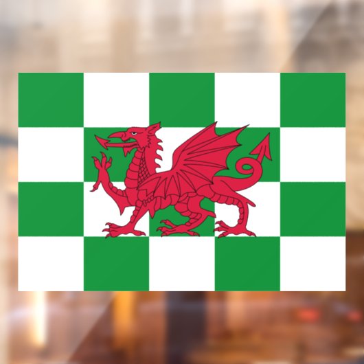 Mystical Red Celtic Dragon Flag Wales Fensteraufkleber (Blatt 2)