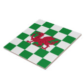 Mystical Red Celtic Dragon Flag Wales Fliese (Seite)