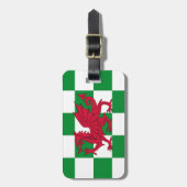 Mystical Red Celtic Dragon Flag Wales Gepäckanhänger (Vorderseite vertikal)