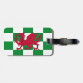 Mystical Red Celtic Dragon Flag Wales Gepäckanhänger (Rückseite horizontal)