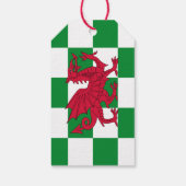 Mystical Red Celtic Dragon Flag Wales Geschenkanhänger (Rückseite)