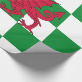 Mystical Red Celtic Dragon Flag Wales Geschenkpapier (Ecke)
