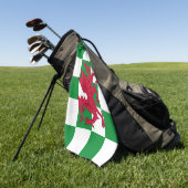 Mystical Red Celtic Dragon Flag Wales Golfhandtuch (Gras)