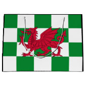 Mystical Red Celtic Dragon Flag Wales Große Geschenktüte (Vorderseite)