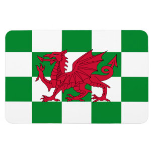 Mystical Red Celtic Dragon Flag Wales Magnet