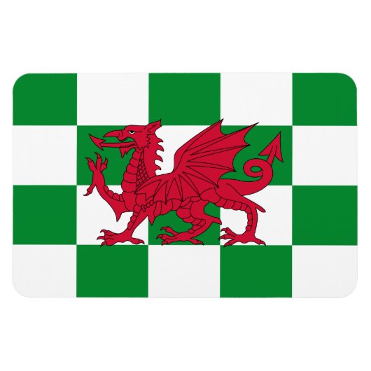 Mystical Red Celtic Dragon Flag Wales Magnet (Horizontal)