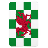 Mystical Red Celtic Dragon Flag Wales Magnet (Vertikal)