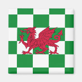 Mystical Red Celtic Dragon Flag Wales Magnet (Vorne)