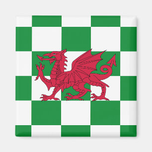 Mystical Red Celtic Dragon Flag Wales Magnet