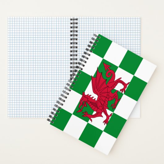 Mystical Red Celtic Dragon Flag Wales Notizblock (Innen)