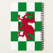 Mystical Red Celtic Dragon Flag Wales Notizblock (Rückseite)