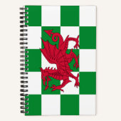Mystical Red Celtic Dragon Flag Wales Notizblock (Vorderseite)
