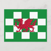 Mystical Red Celtic Dragon Flag Wales Postkarte (Vorderseite)
