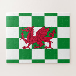 Mystical Red Celtic Dragon Flag Wales Puzzle