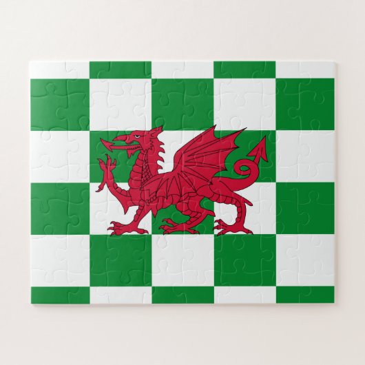 Mystical Red Celtic Dragon Flag Wales Puzzle (Horizontal)