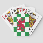 Mystical Red Celtic Dragon Flag Wales Spielkarten (Rückseite)