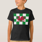 Mystical Red Celtic Dragon Flag Wales T-Shirt (Vorderseite)