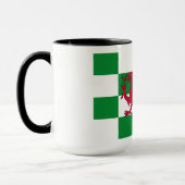 Mystical Red Celtic Dragon Flag Wales Tasse (Links)