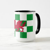 Mystical Red Celtic Dragon Flag Wales Tasse (VorderseiteRechts)