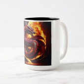 Mystical Red Dragon Zweifarbige Tasse (VorderseiteRechts)